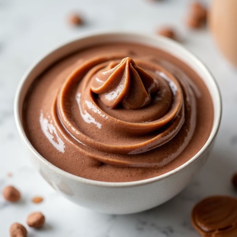 Silky Chocolate Protein Pudding with Peanut Butter Swirl