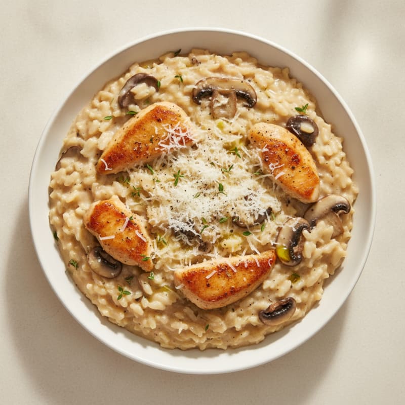 Creamy Parmesan Mushroom Risotto