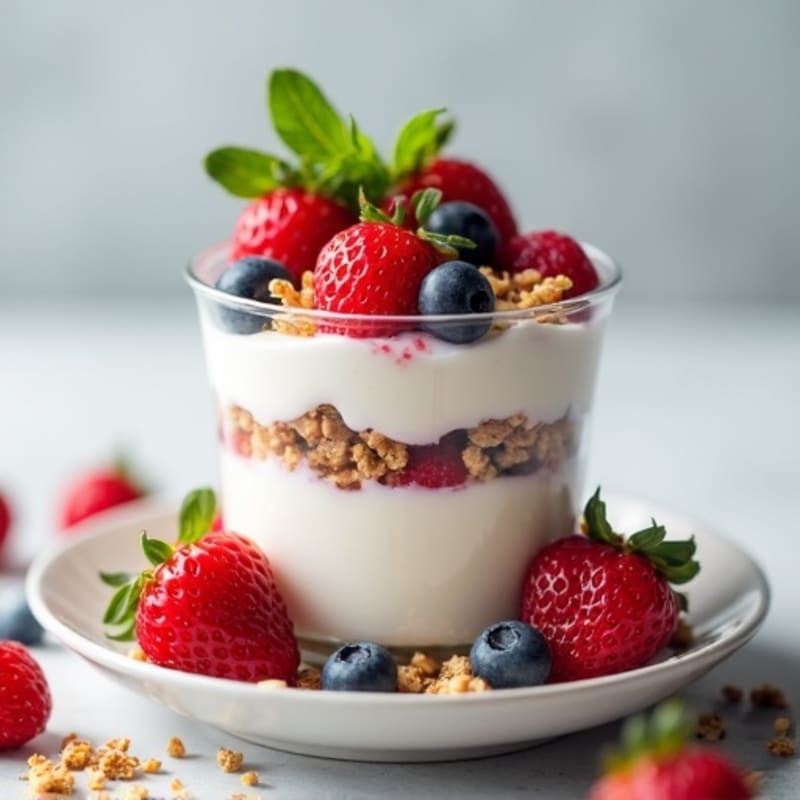 Creamy Greek Yogurt Protein Parfait with Mixed Berries
