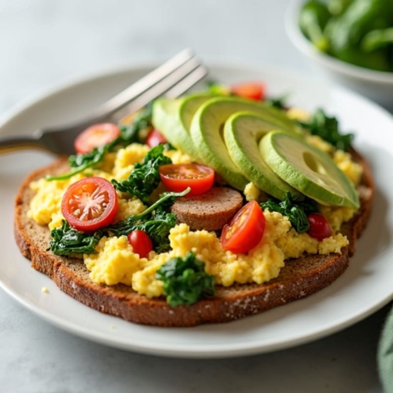 Egg White and Turkey Sausage Scramble with Spinach