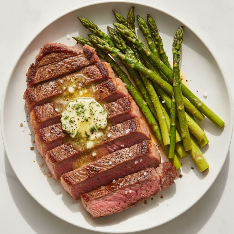 Pan-Seared Steak with Garlic Herb Butter