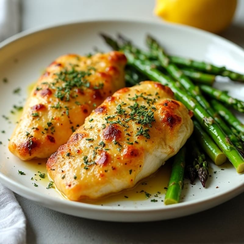 Sheet Pan Lemon Herb Chicken with Crispy Asparagus