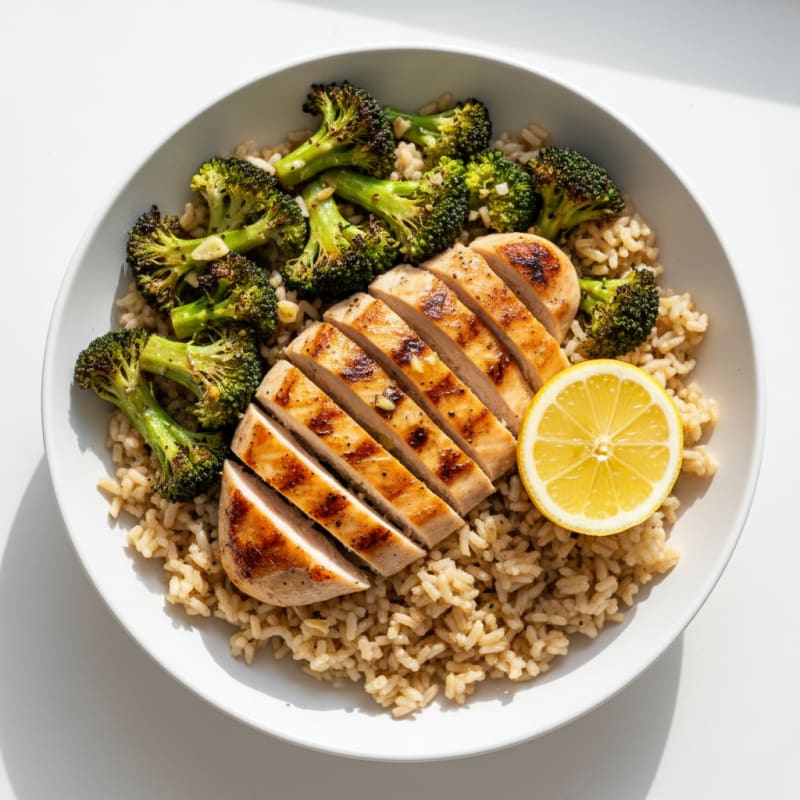 Grilled Chicken and Broccoli Rice Bowl