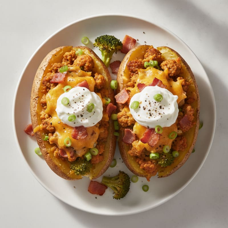 Bacon Cheddar Stuffed Potatoes