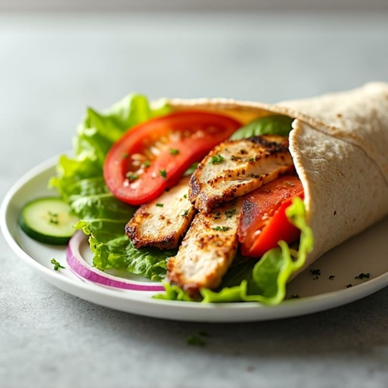 Grilled Chicken Crisp Veggie Wrap