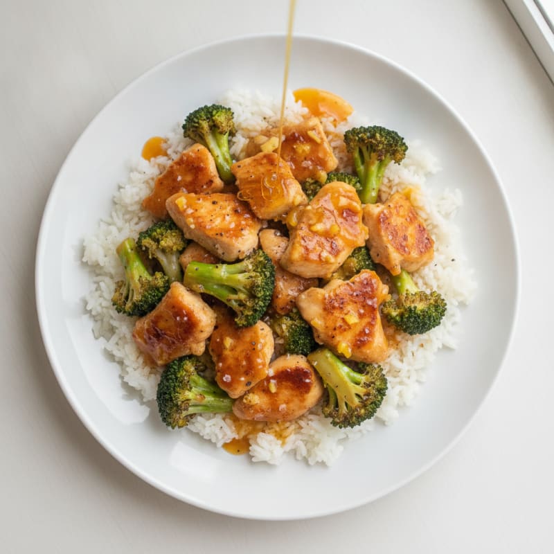 Orange Glazed Chicken and Broccoli Stir-Fry