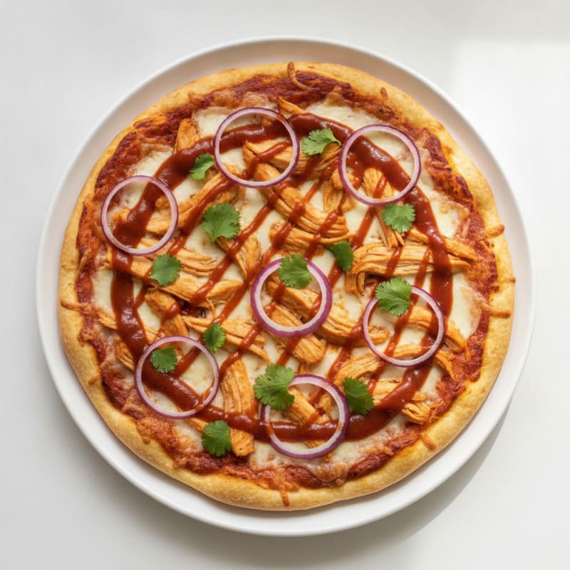High-Protein BBQ Chicken Pizza with Red Onion