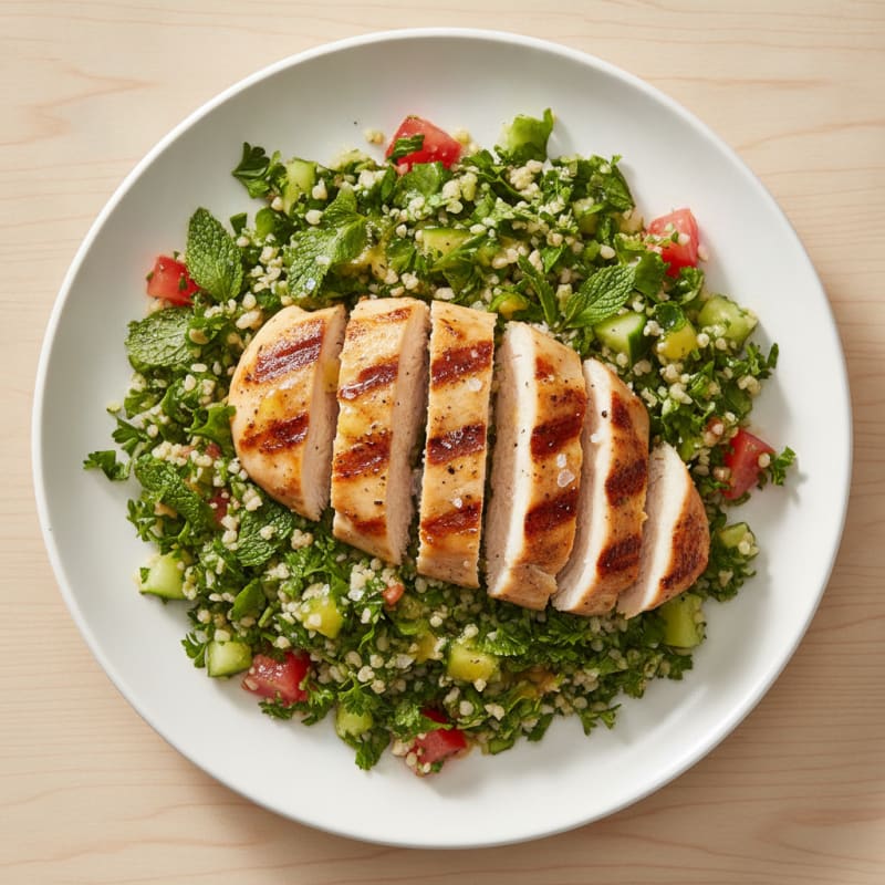 Grilled Chicken and Herb Tabbouleh Bowl