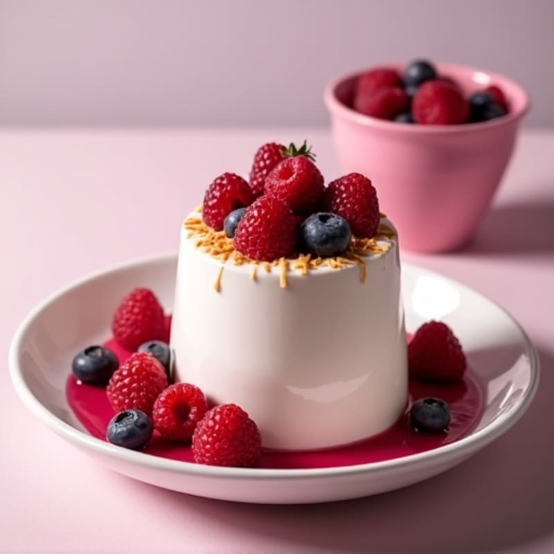 Silky Greek Yogurt Protein Mousse with Mixed Berries