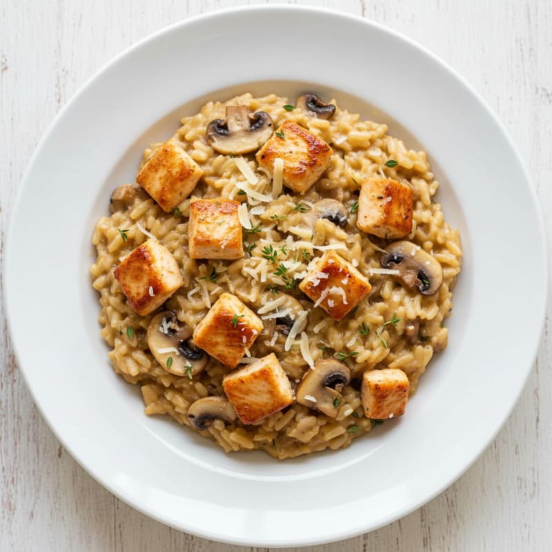 Creamy Mushroom Risotto with Parmesan