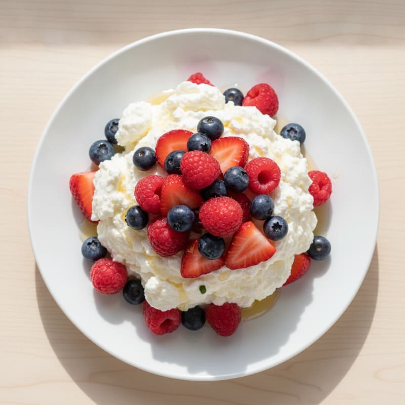 Silky Greek Yogurt Protein Mousse with Mixed Berries