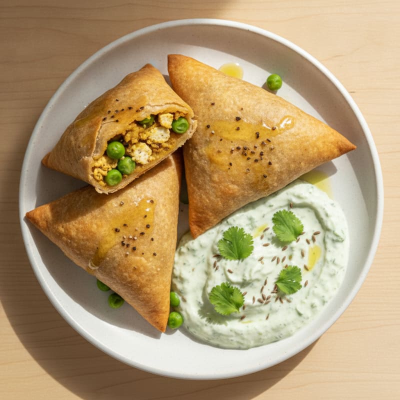 Spiced Potato and Pea Samosa