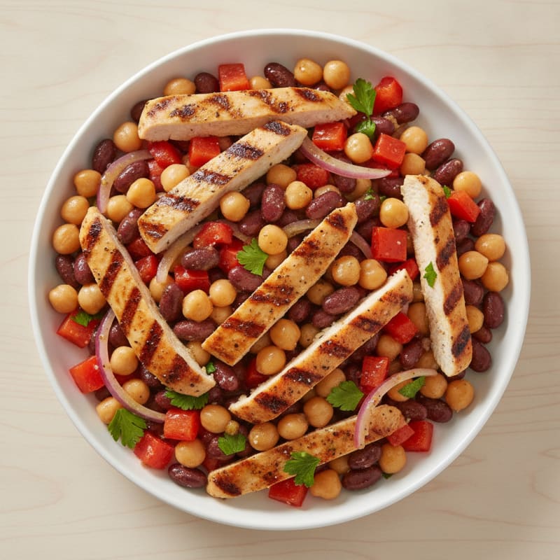 Three Bean Salad with Apple Cider Vinaigrette