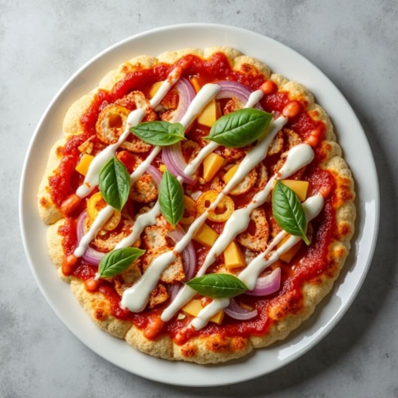 Healthy BBQ Ranch Chicken Pizza