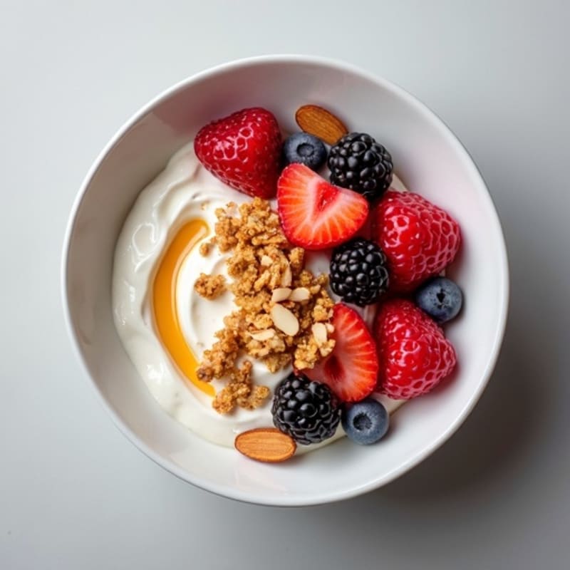 Creamy Greek Yogurt Protein Bowl with Mixed Berries