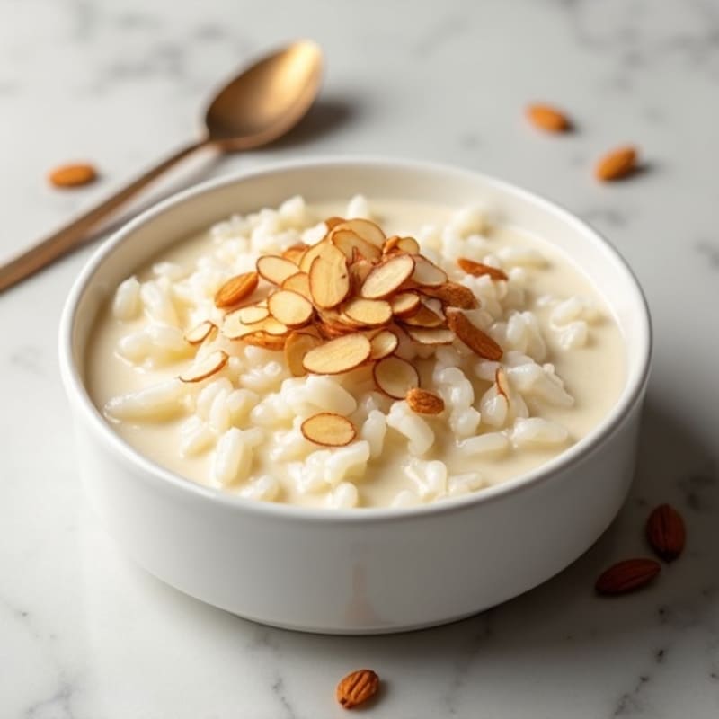 Creamy Protein Rice Pudding with Vanilla and Almond