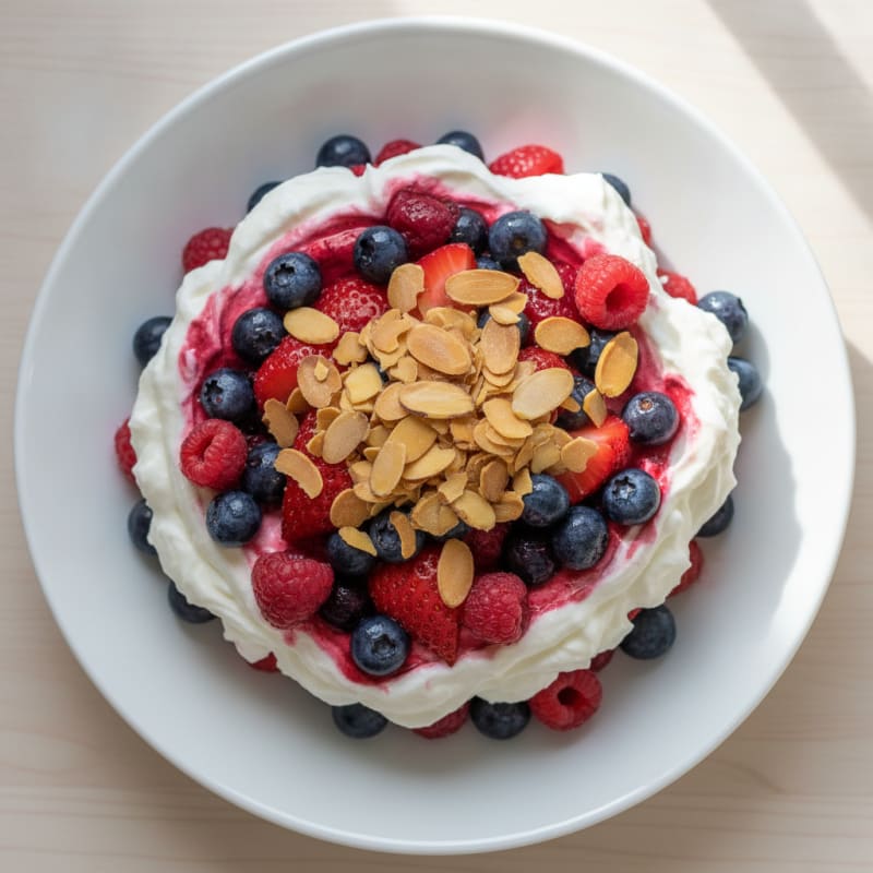 Greek Yogurt Protein Parfait with Mixed Berries
