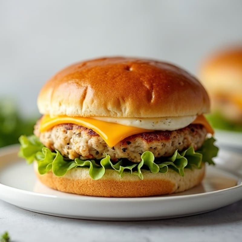 Baked Mozzarella-Stuffed Turkey Burger