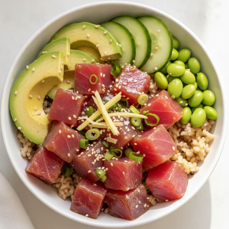 Ahi Tuna Hawaiian Poke Bowl