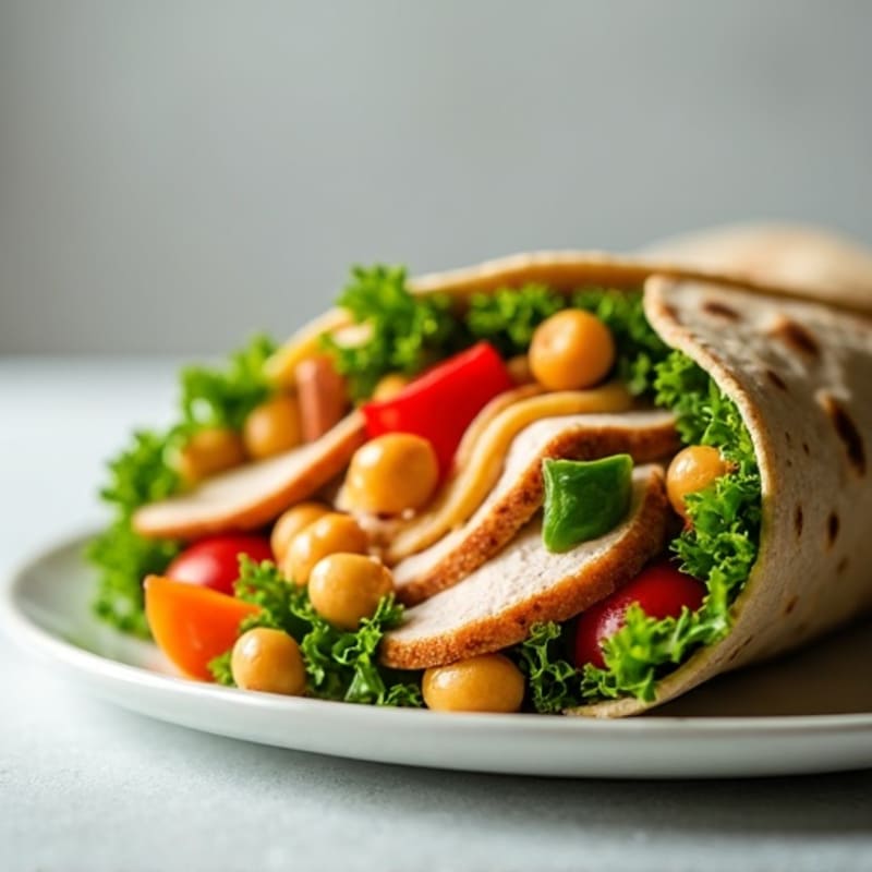 Crisp Fresh Garden Vegetable Wrap