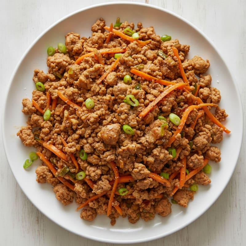 Ground Turkey Stir-Fry with Carrots and Scallions