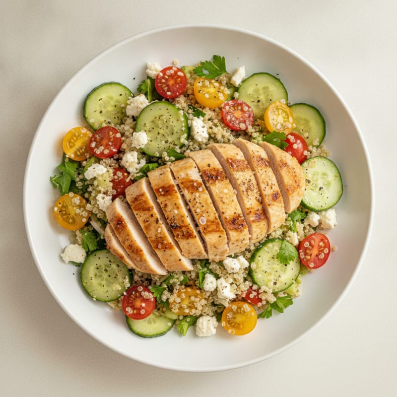 Lemon Herb Chicken and Quinoa Salad