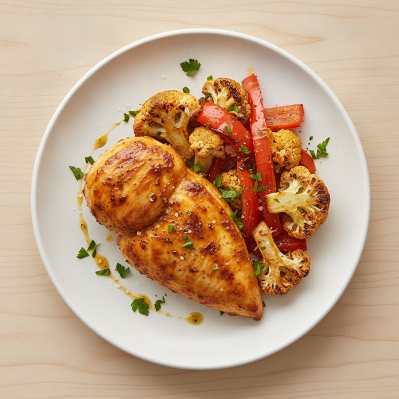 Spicy Harissa Chicken with Roasted Vegetables