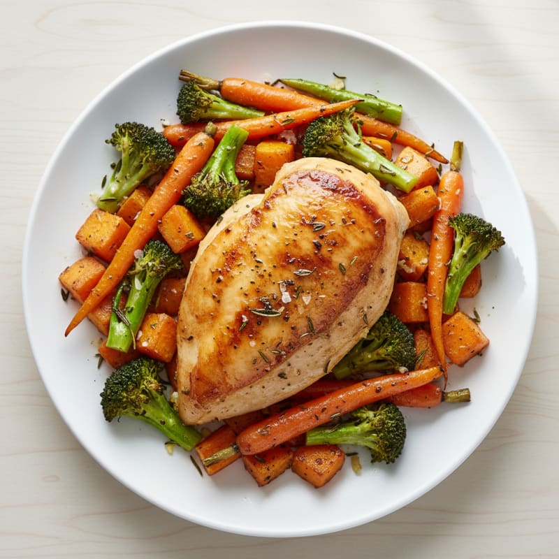 Garlic Herb Roasted Chicken with Vegetables