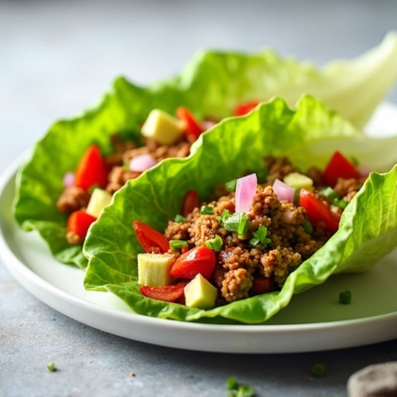 Spiced Mince Lettuce Wraps