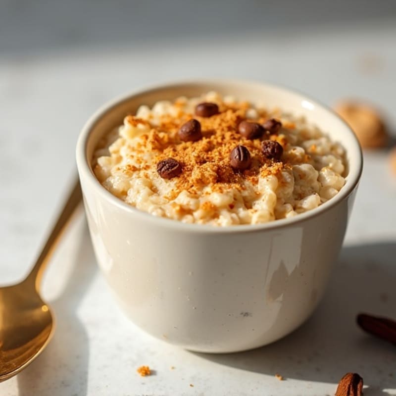 Creamy Speculoos Spiced Overnight Oats with Cashew Butter