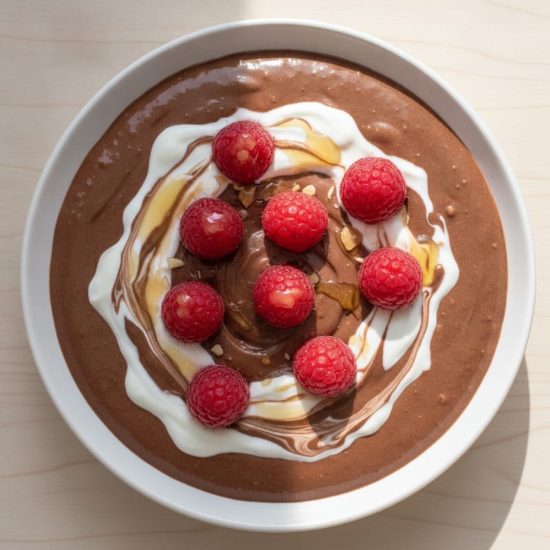 Silky Chocolate Protein Pudding with Greek Yogurt