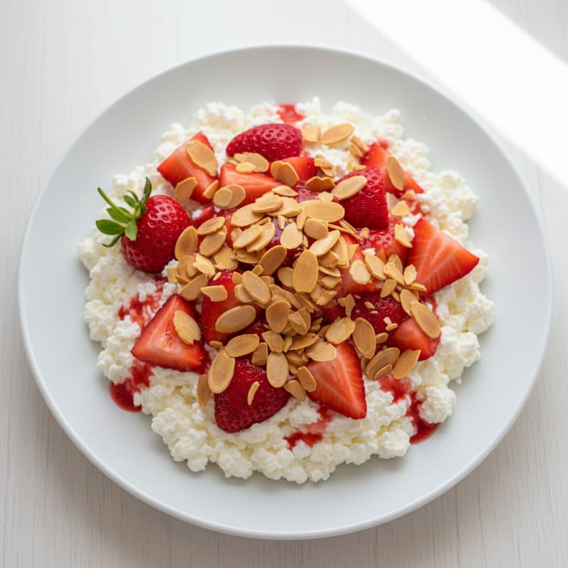 Creamy Cottage Cheese Berry Parfait with Protein Powder