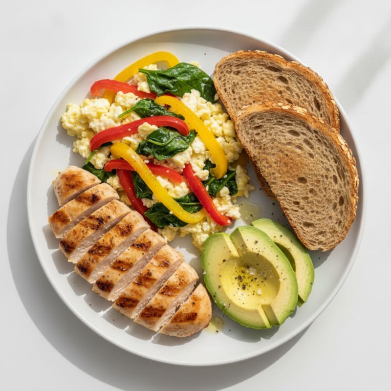 Grilled Chicken and Egg White Breakfast