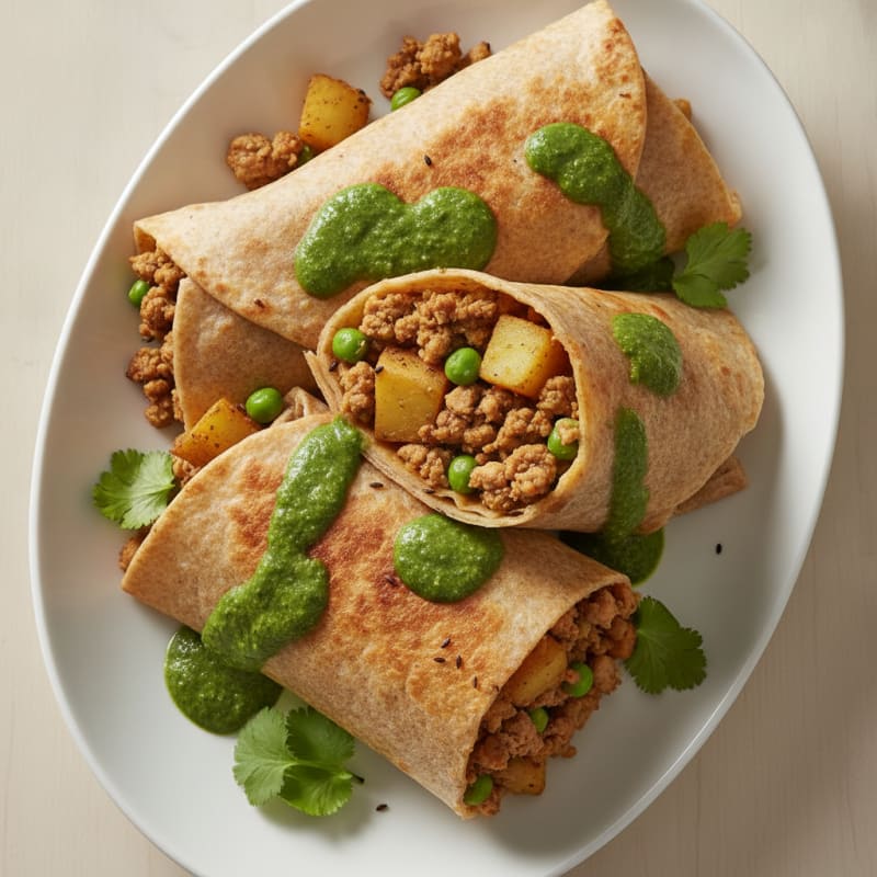 Spiced Turkey and Potato Samosa Wraps