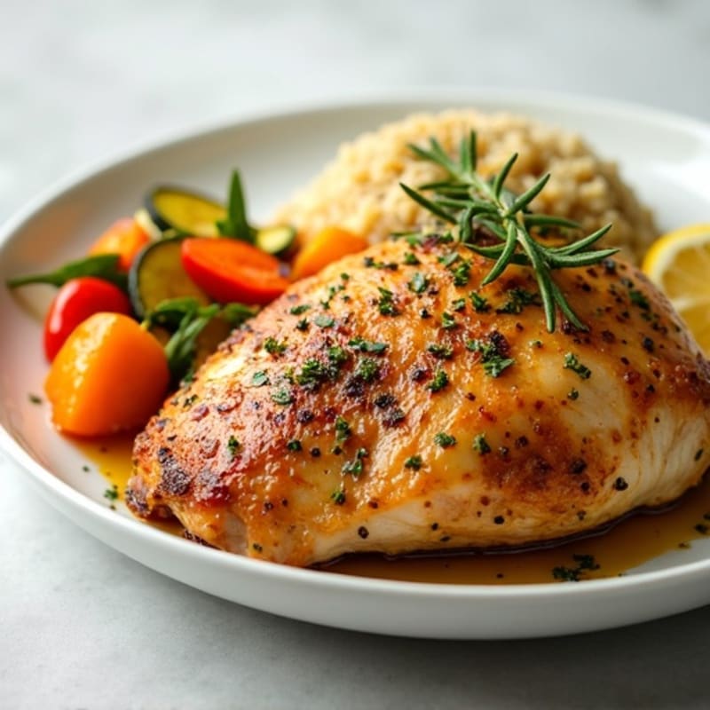 Lemon-Herb Roasted Chicken with Roasted Vegetables