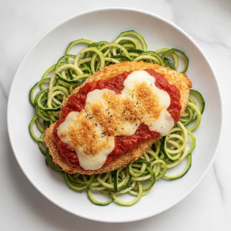 Baked Crispy Chicken Parmesan with Marinara