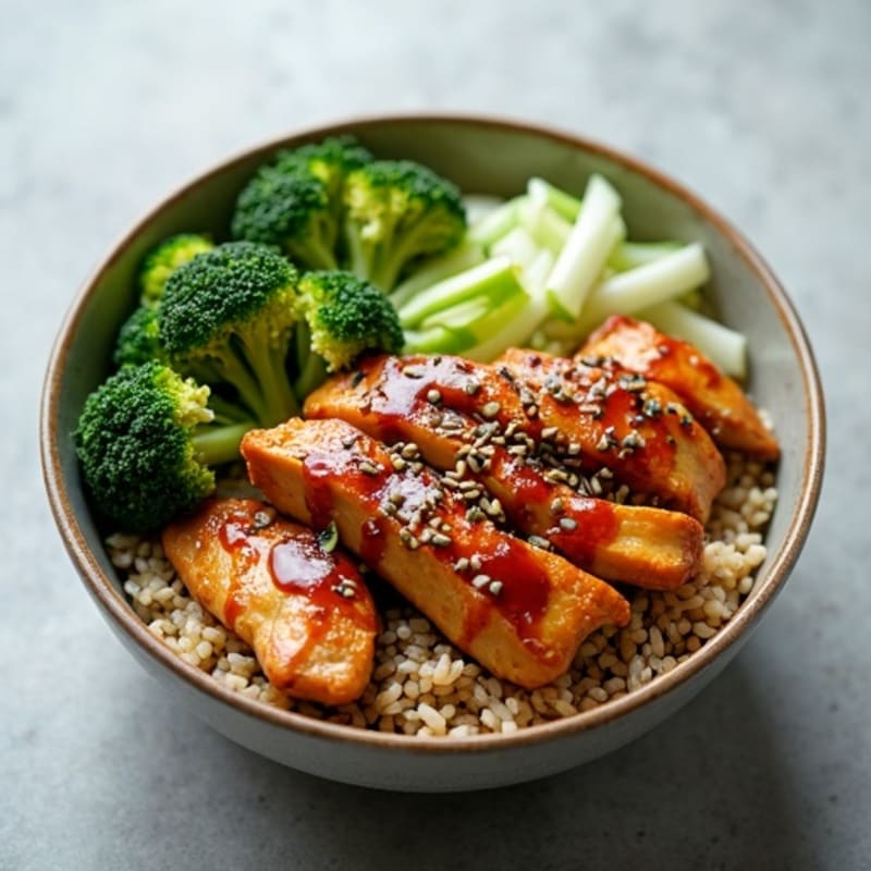 Sticky Ginger-Garlic Teriyaki Chicken Bowl