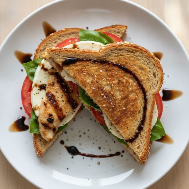 Grilled Caprese Sandwich with Balsamic Glaze