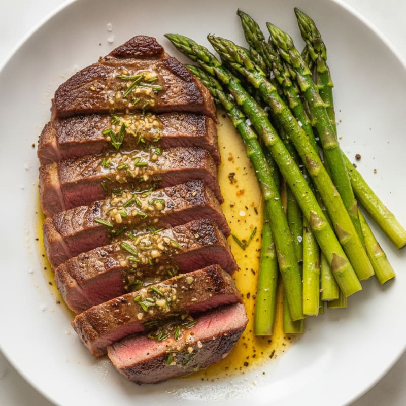 Pan-Seared Steak with Garlic Herb Butter