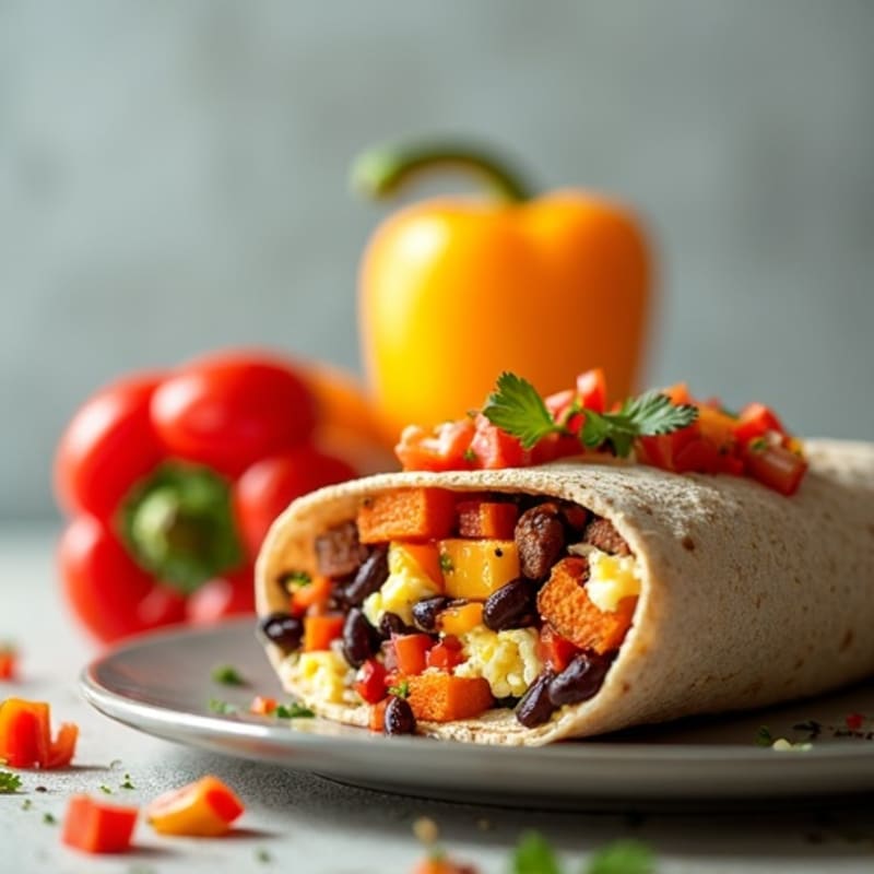 Protein-Packed Sweet Potato Black Bean Breakfast Burrito