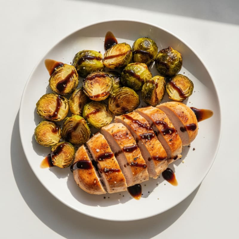 Roasted Brussels Sprouts with Balsamic Glaze