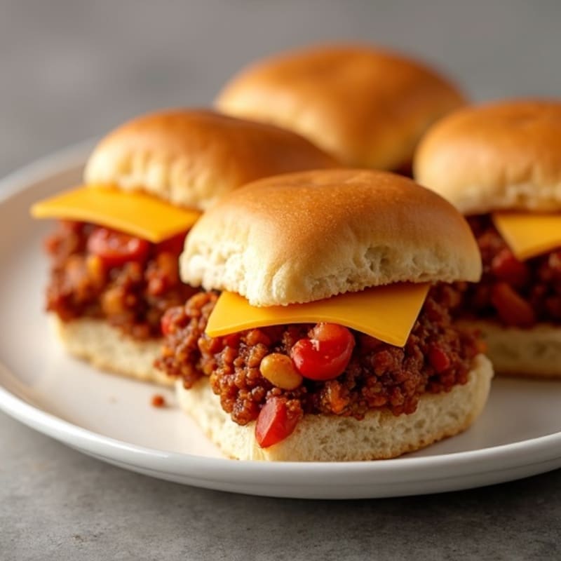 Lean Ground Beef Sloppy Joe Sliders on Whole Wheat Buns