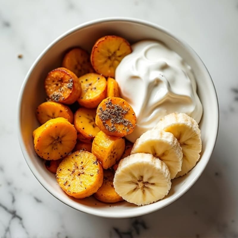 Roasted Plantain and Banana Power Bowl