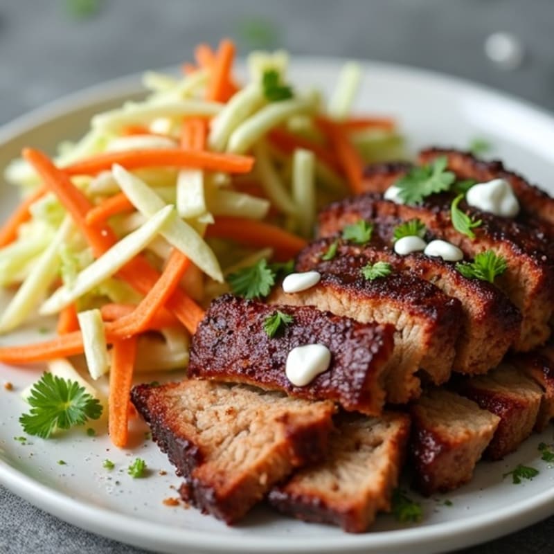 Tender Smoky Pulled Pork with Fresh Crunchy Slaw