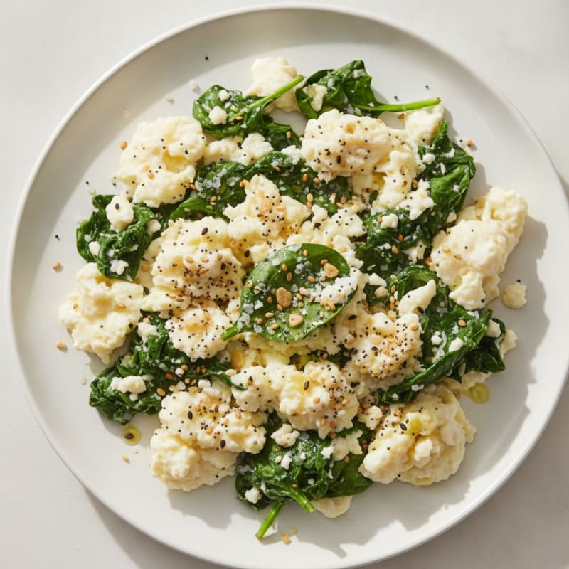 Egg White Spinach Scramble