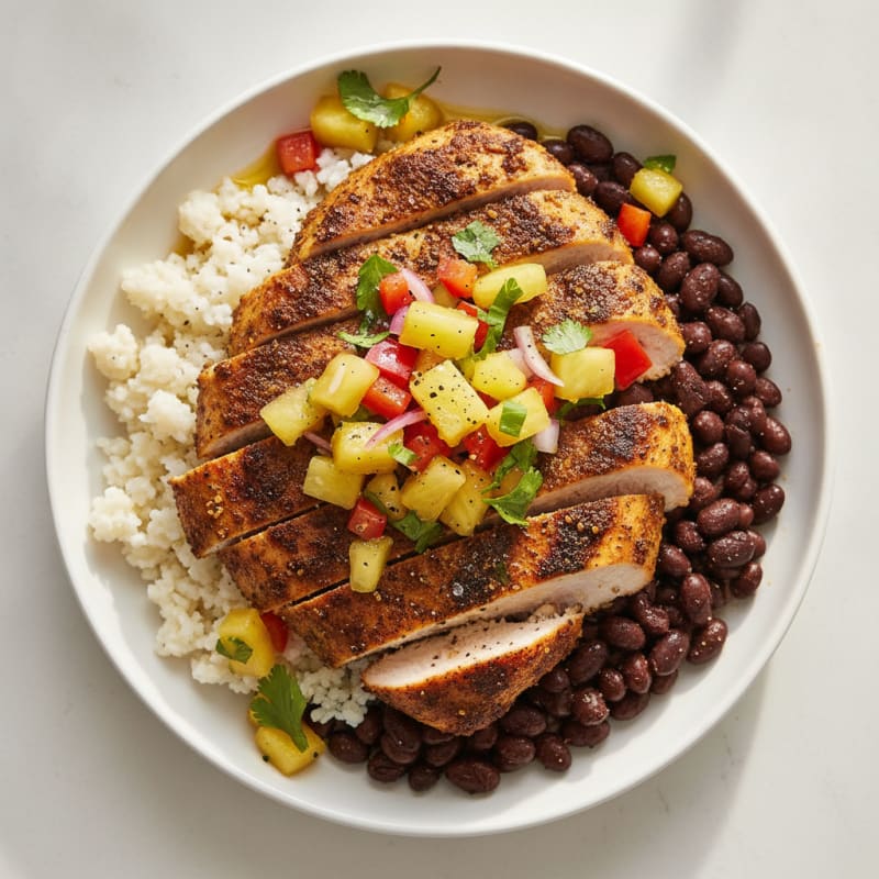 Jerk Chicken with Pineapple Salsa
