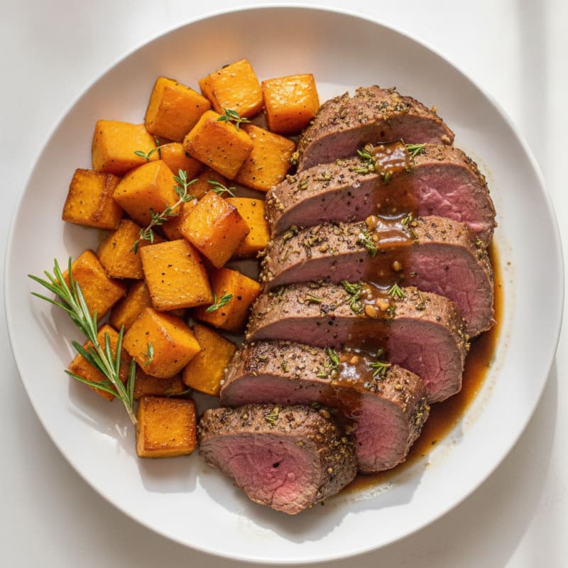Herb-Crusted Roast Beef with Roasted Vegetables