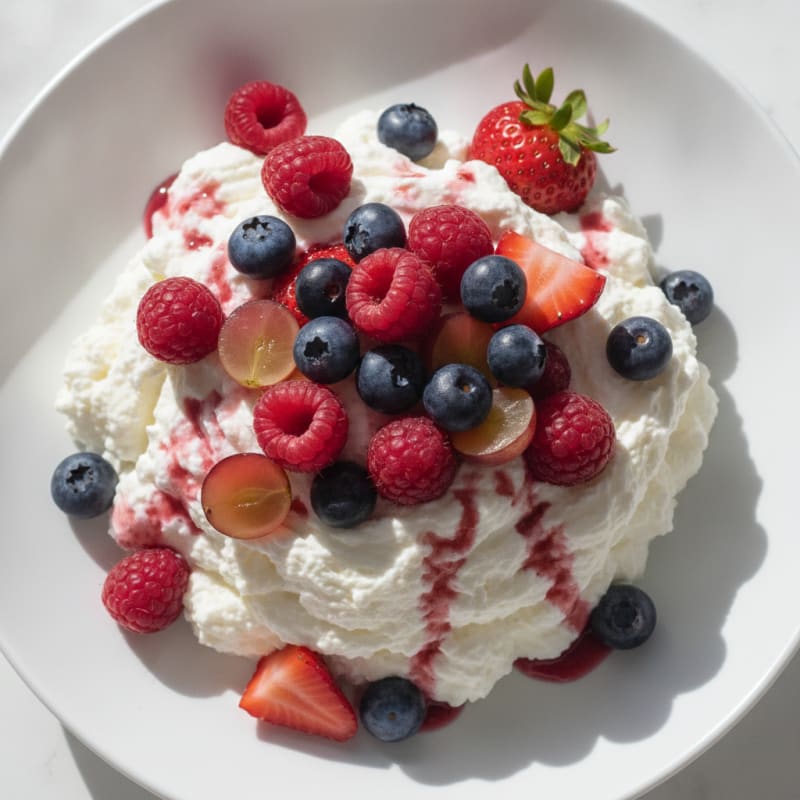 Greek Yogurt Protein Mousse with Mixed Berries