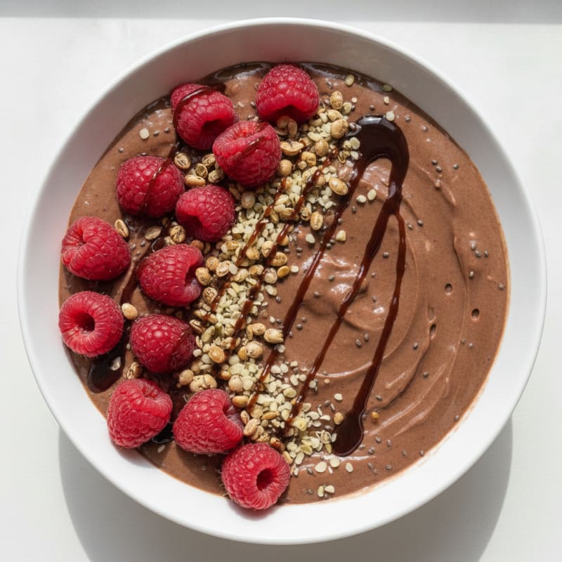 Creamy Chocolate Protein Smoothie Bowl with Cottage Cheese