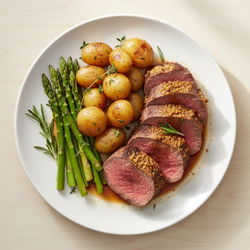 Garlic Herb Roasted Beef Tenderloin